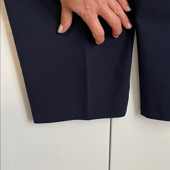 FRANK & OAK NWOT Classic Navy Blue High Rise Lined Trouser Pants, Size 12 - Picture 7 of 10